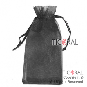 BOLSA NEGRO ORGANZA 25X15CM HS2628-18 x 1